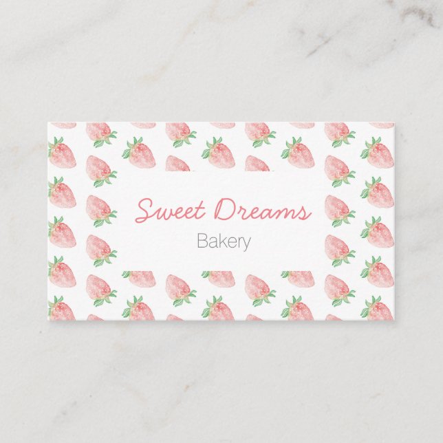 Tarjeta De Visita Strawberry card (Anverso)