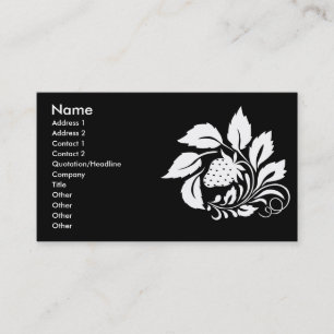Tarjeta De Visita strawberry_white
