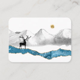 Tarjeta De Visita *~* Stream Sun Stage Buck Antler Deer Mountain