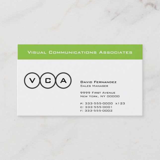 Tarjeta de visita Stripe and Circles (Anverso)