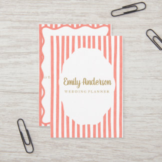 Tarjeta De Visita striped whimsical business card