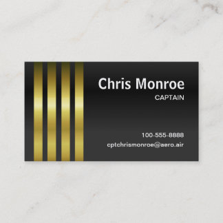 Tarjeta De Visita Stripes de capitán