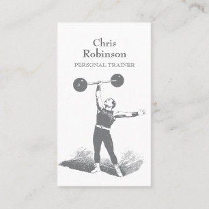 Tarjeta de visita Strongman para formador personal