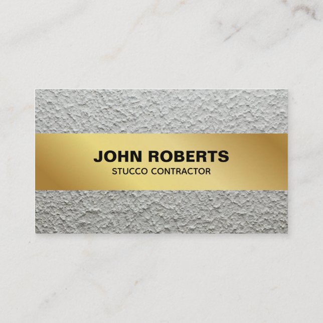 Tarjeta De Visita Stucco Business Card Construction Wall QR Code (Reverso)