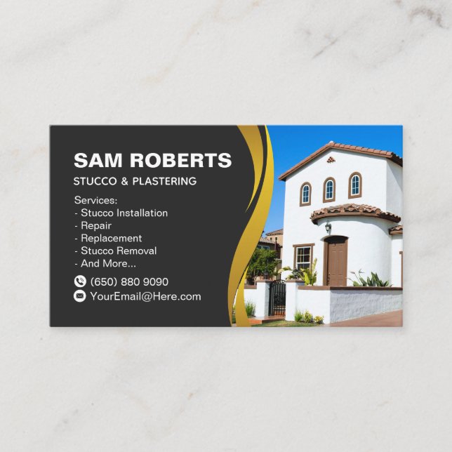 Tarjeta De Visita Stucco Business Card Plastering (Anverso)