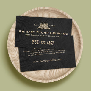 Tarjeta De Visita Stump Grinder   Árbol de taladros