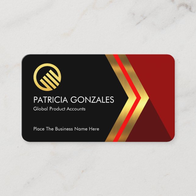 Tarjeta De Visita Stylish Creative Arrowheads Business Owner (Anverso)