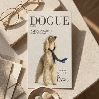 Tarjeta De Visita Stylish Golden Afghan Hound Dogue Business Card