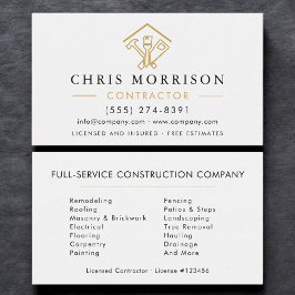 Tarjeta De Visita Stylish Home Repairs Construction Contractor