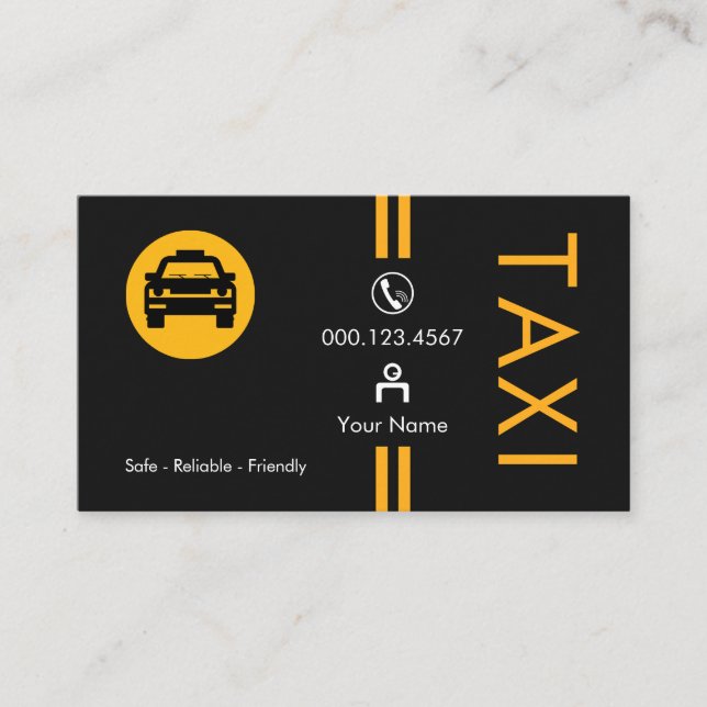 Tarjeta De Visita Stylish Professional Yellow Lines (Anverso)