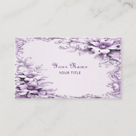 Tarjeta De Visita Stylish Purple Flowers Business Card