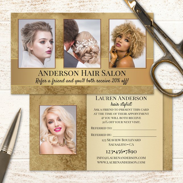 Tarjeta De Visita Su cartera de fotos Hair Stylist Referendum (Subido por el creador)