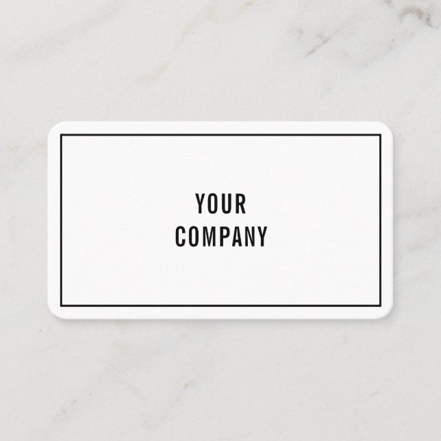 Tarjeta De Visita Su dirección de nombre de negocio simple y persona (Anverso)