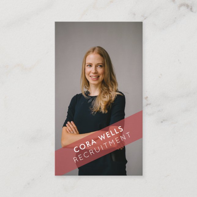 Tarjeta De Visita Su foto con un cartel opaco (Anverso)