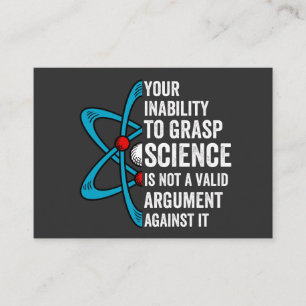 Tarjeta De Visita Su Incapacidad Para Adquirir Ciencia No Es Un Arg