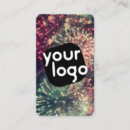 Tarjeta De Visita Su logotipo aquí fuegos artificiales de código QR 