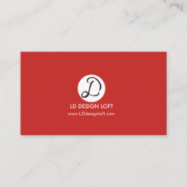 Tarjeta De Visita Su logotipo aquí Personalizable simple - Inverso
