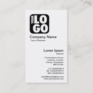 Tarjeta De Visita Su logotipo - blanco