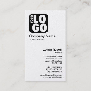 Tarjeta De Visita Su logotipo - Blanco (tarjeta de oro)