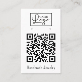 Tarjeta De Visita Su logotipo Código QR Earl Display Social Media