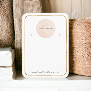 Tarjeta De Visita Su logotipo Earl Display Delgado Oro Vertical Gran