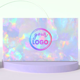 Tarjeta De Visita su logotipo en la gemstone de opal pastel
