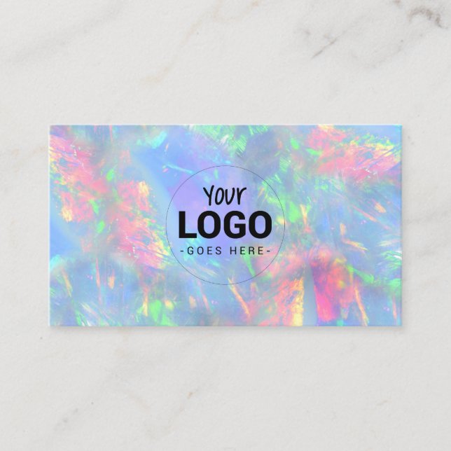 Tarjeta De Visita su logotipo en opal gemstone (Anverso)