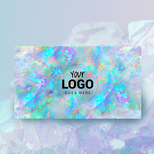 Tarjeta De Visita su logotipo en textura inspirada en opal (Subido por el creador)