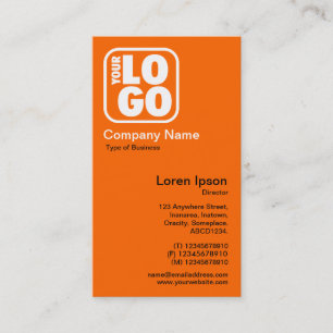 Tarjeta De Visita Su logotipo - naranja