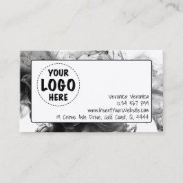 Tarjeta De Visita Su logotipo Smokey Gothic Monocrome