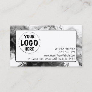 Tarjeta De Visita Su logotipo Smokey Gothic Monocrome