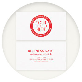 Tarjeta De Visita Su logotipo u otra imagen | Navidades Blanco y Roj