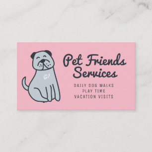 Tarjeta De Visita Su negocio Servicios de Mascota
