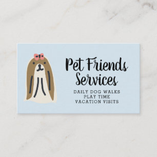 Tarjeta De Visita Su negocio   Servicios de Mascota