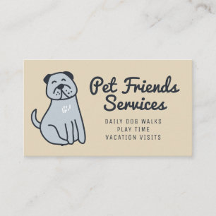 Tarjeta De Visita Su negocio Servicios de Mascota