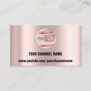 TARJETA DE VISITA SU NOMBRE DE CANAL YOUTUBER LOGO QR ROSAS