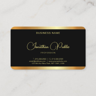 Tarjeta De Visita Su Personalizado de código QR Texto Negro y Oro