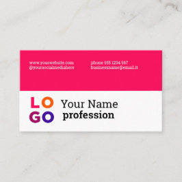 Tarjeta De Visita Su Personalizado de logotipos de empresas Magenta