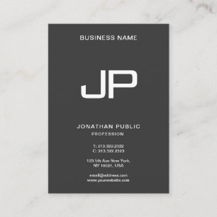 Tarjeta De Visita Su Personalizado Texto Elegante Monograma Moderno 