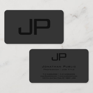 Tarjeta De Visita Su Personalizado Texto Elegante Monograma Moderno