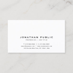 Tarjeta De Visita Su Personalizado Texto Moderno Elegante Minimalist