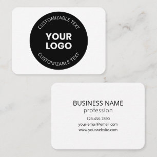 Tarjeta De Visita Su propio logotipo de negocio cargado con texto ed