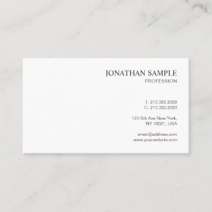 Tarjeta De Visita Su Texto Personalizado Profesional Moderno Minimal