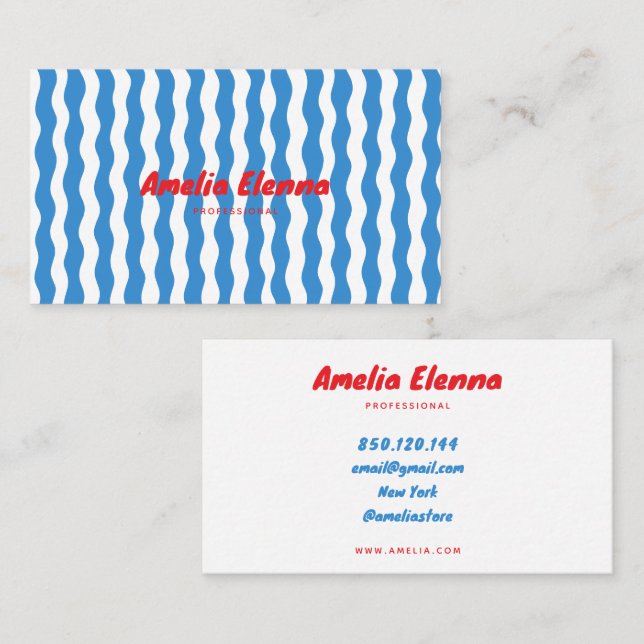 tarjeta de visita suave funky genial (Anverso / Reverso)