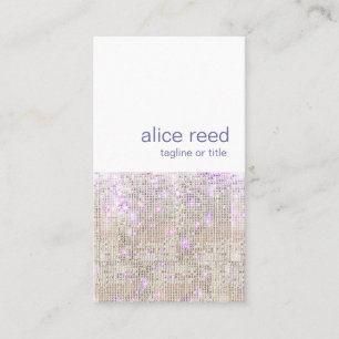 Tarjeta De Visita Suave Purple Silver Secuencias de Belleza Estilist