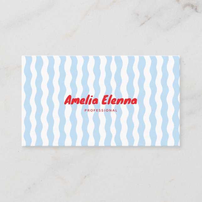 tarjeta de visita suave y funky genial (Anverso)