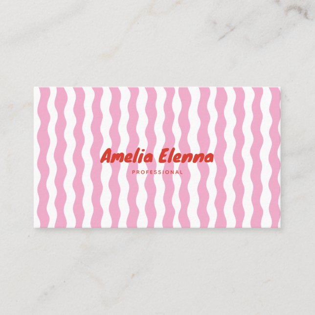 tarjeta de visita suave y funky genial (Anverso)