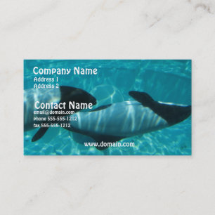 Tarjeta de visita subacuática de la ballena