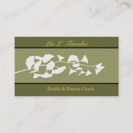 Tarjeta De Visita Subdivisión de Naturaleza Asiática Flare Ginkgo