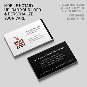 Tarjeta De Visita Sube tu logo personalizable móvil notaría hazlo tú